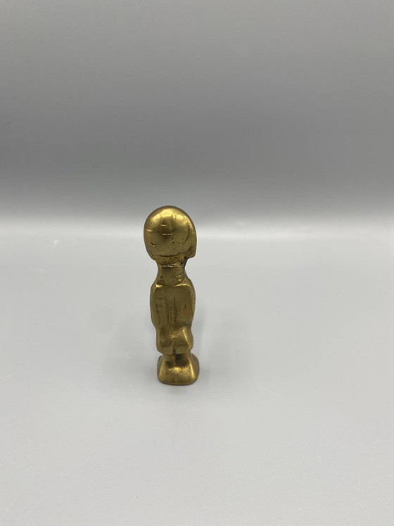 Anthropomorphe Figur aus vergoldetem Messing – Stammeskunst, Kuriosität – 20. Jahrhundert – Dekorative Objekte (photo 3 of 5)