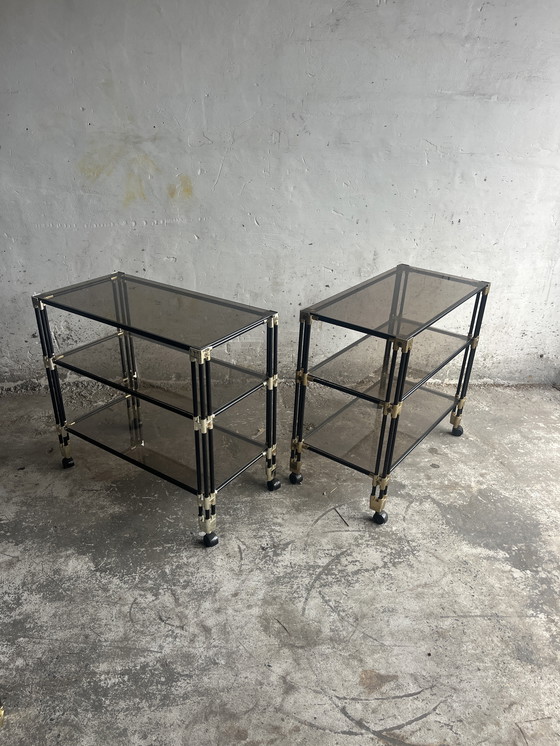 Image 1 of Table d'appoint / chariot de bar vintage des années 1980