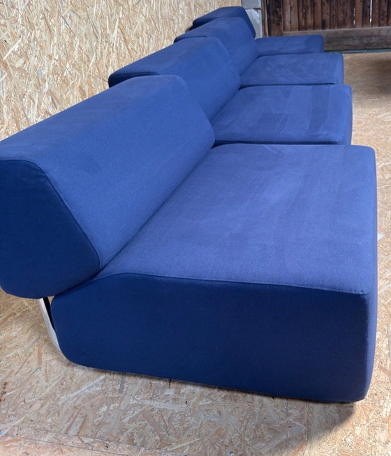 Canapé Softline NOA bleu 4 pièces – Canapés modulables, Chrome (photo 12 of 12)