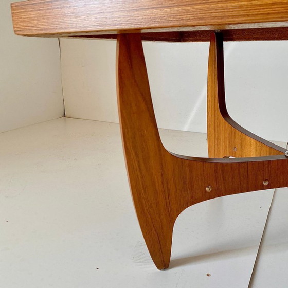 Image 1 of 1X tavolino da divano in legno grande in stile moderno italiano di metà secolo