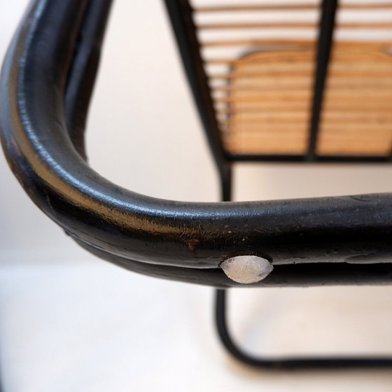 Image 1 of Design-Sesselpaar aus Bugholz und Korbgeflecht, Stil Jan Bocan