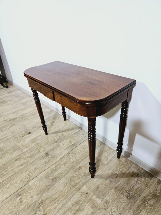 Antieke Kaarttafel in Mahonie, 19e eeuw – Bijzettafels (photo 10 of 19)