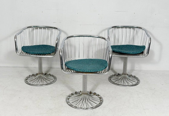 Image 1 of GASTONE RINALDI. Fauteuils/chaises style Mid-Century, Italie, années 1970
