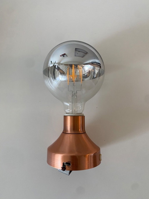 Copper Design Ceiling/Wall Lamp with LED Mirror Ball - 2 pieces