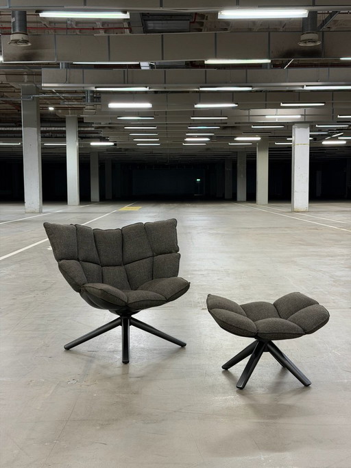 B&B Italia Husk Sessel + Hocker