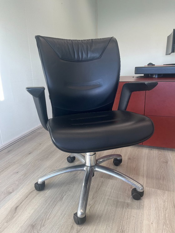 Image 1 of 2x Poltrona Frau „Brief Meeting“ Design-Bürostühle – Emilio Ambasz – Italienisches Design