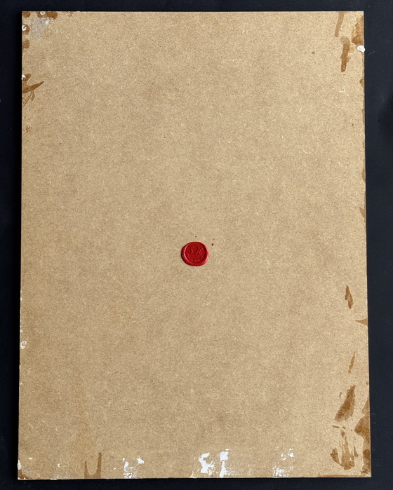 Image 1 of Shozo Hirai - Prachtig constructivistisch schilderij uit 1980