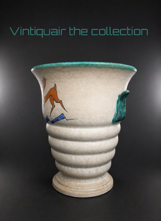 Ugo Zaccagnini - Raro vaso di design italiano – Vasi, Ceramic (photo 12 of 12)
