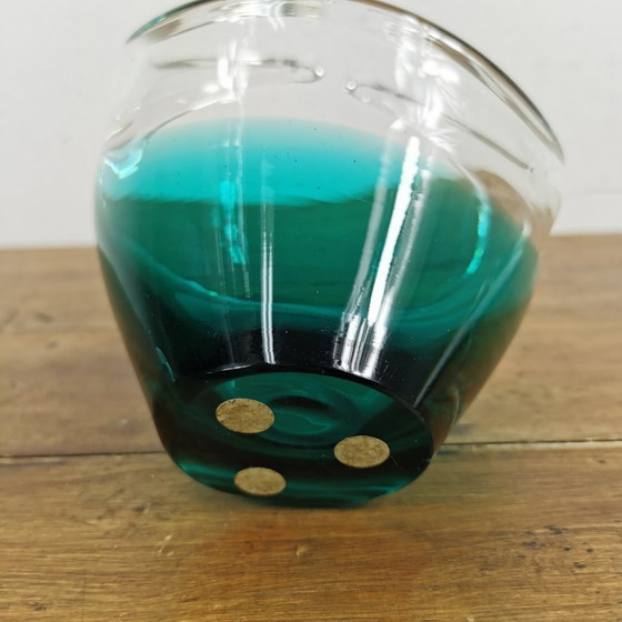 Image 1 of Vintage glazen schaaltje, Glazen mandje. Italiaans glas 016