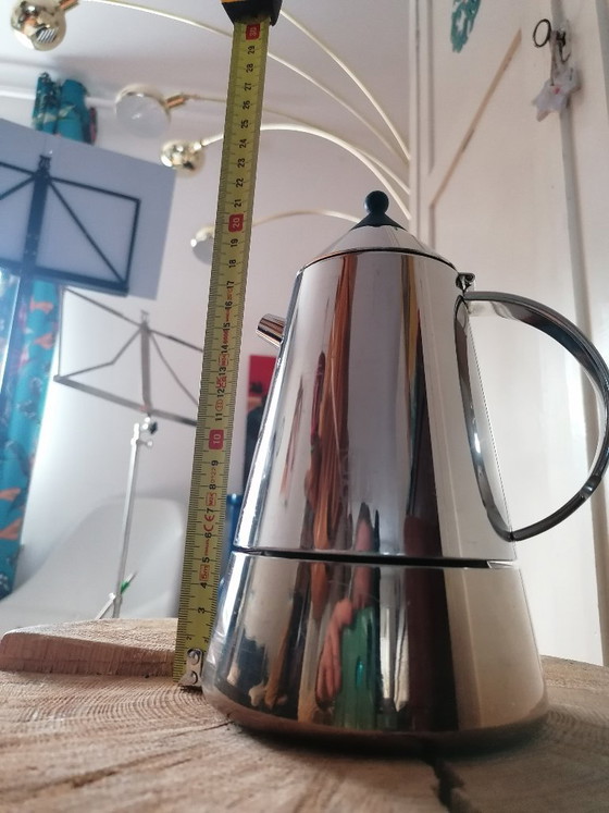 Diseño Postmoderno Italiano: Guido Bergna 'Mia' Caffettiera (Inox 18/10) – Años 90 – Accesorios de cocina (photo 14 of 16)