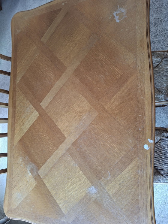 Image 1 of Bellissimi mobili in stile Queen Anne; credenza, mobile bar, tavolo da pranzo con 6 sedie