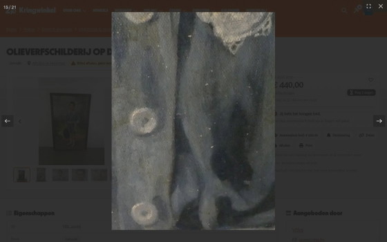 Peinture à l'huile d'un garçon en costume bleu, Peintures et dessins, Toile, Bois, Klassiek (photo 7 sur 15)