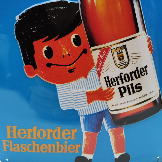 Image 1 of Herforder Pils reclamebord vintage