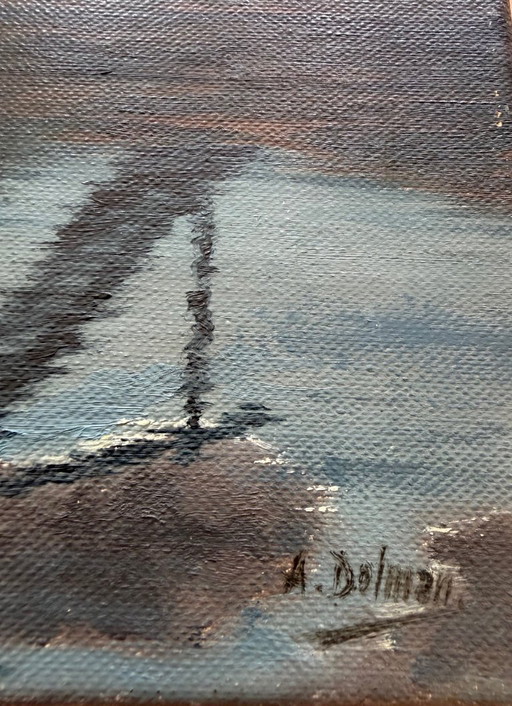 Dolman.A – Moonlit Night, Painting, Netherlands