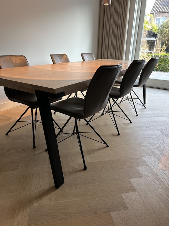Bert Plantagie Set da pranzo Incl 6 Sedie in pelle – Iron, Wood (photo 3 of 11)