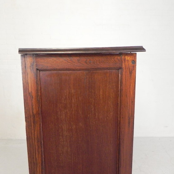 Image 1 of Armadio in rovere con serranda avvolgibile, 1 anta, altezza 123 cm, anni '30
