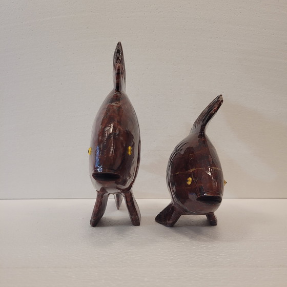 Image 1 of Coppia di pesci, diaspro rosso, XX secolo - Cina