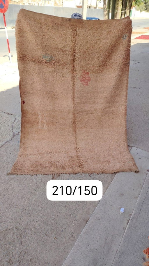 Handgeknoopt Berber kleed wol 210x150cm