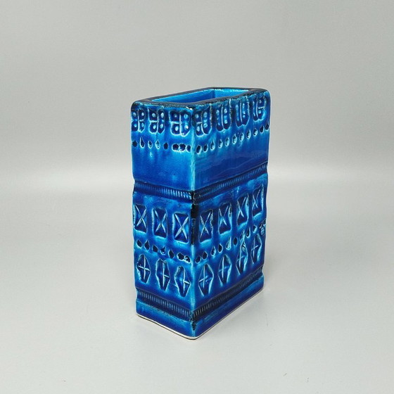 Image 1 of Splendido vaso anni '60 di Aldo Londi per Bitossi "Collezione Blue Rimini"
