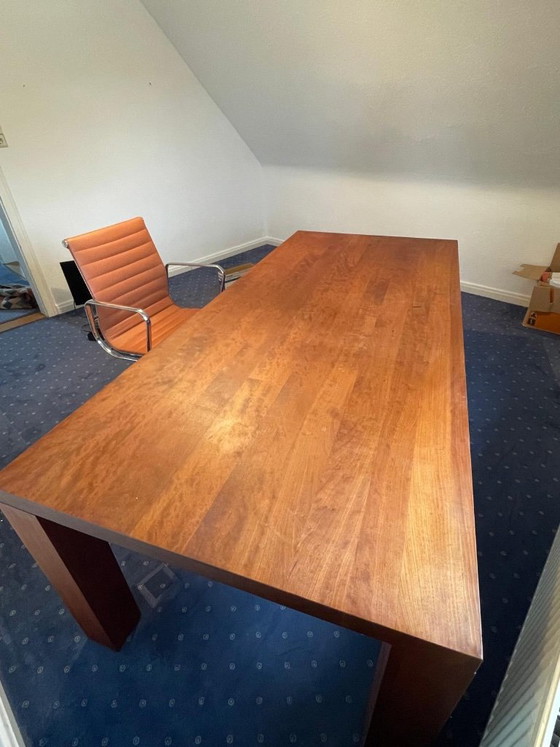 Solid wood dining table, cherry wood (photo 5 of 7)
