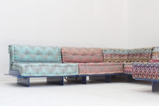 Image 1 of Canapé Roche Bobois Mah Jong, design Missoni par Hans Hopfer, avec plateforme