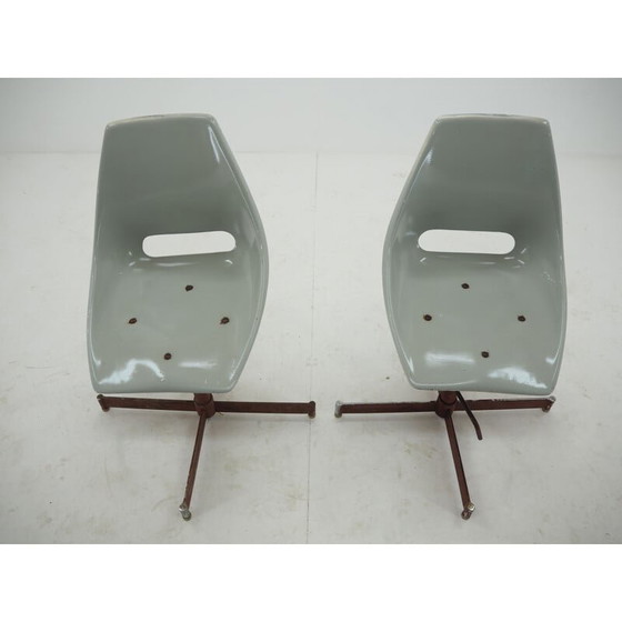 Image 1 of Set of 4 vintage industrial chairs, 1960