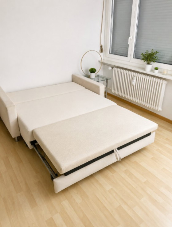 Image 1 of Divano letto a 2 posti realizzato artigianalmente con anima a molle