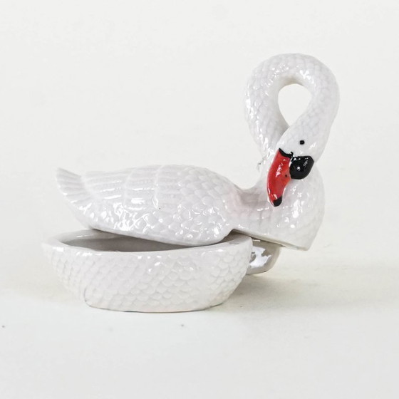 Image 1 of Porcelain swan box, 1960s, made in Europe