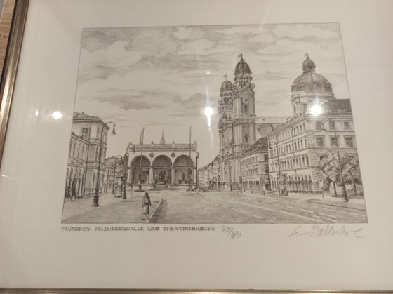 5 originele etsen en prenten in beperkte oplage, München, Beieren, Hanfsteangle Kunstgalerie (photo 3 of 10)
