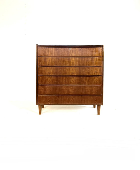 Image 1 of Vintage XL Deense teakhouten ladekast ‘60