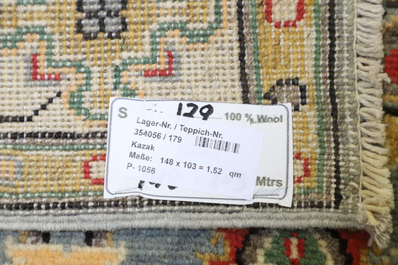 Image 1 of Original Handgeknüpfter Kazak Diyar Teppich 148 X 103 Cm Top Zustand