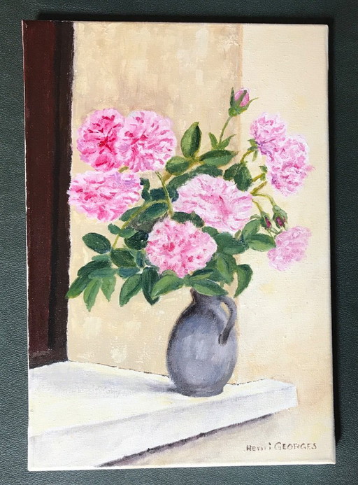 Painting bouquet of roses