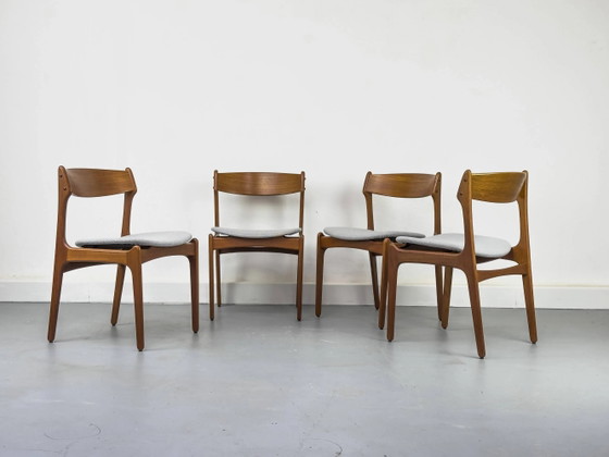 Danish Teak Dining Chairs by Erik Buch for OD Møbler, 1960s, Set of 4 – Scandinavian (photo 2 of 24)