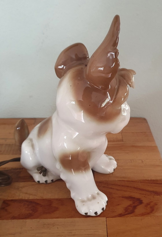 Immaculate Set of 2 Vintage Porcelain Dog Tealights (1950s) – Table lamps (photo 6 of 15)