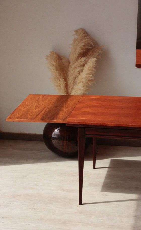 Image 1 of Vintage Teak & Afromosia Dining Table – Extendable Scandinavian Design