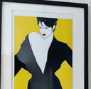 Affiche Pop Art Déco des années 80 de Patrick Nagel dans un cadre
