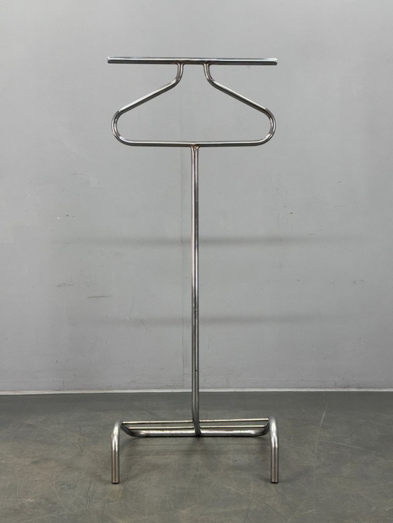 Image 1 of Valet de ropa cromado Bauhaus de la década de 1930, Checoslovaquia