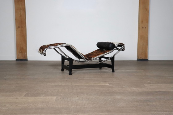 Image 1 of Cassina Lc4 Chaise Longue In Ponyskin By Le Corbusier, Charlotte Perriand, 1980S