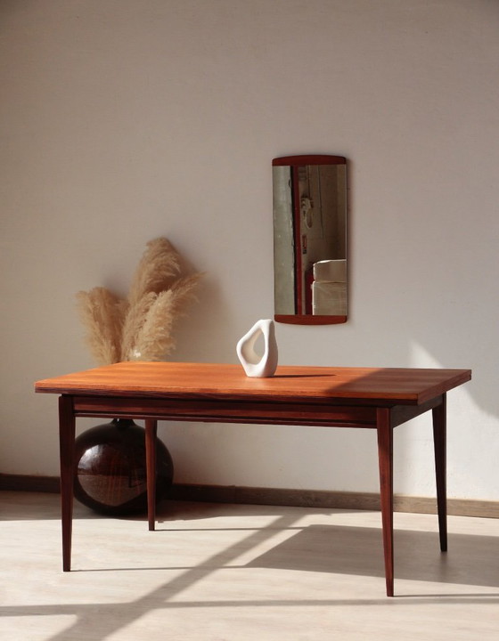 Image 1 of Vintage Teak & Afromosia Dining Table – Extendable Scandinavian Design