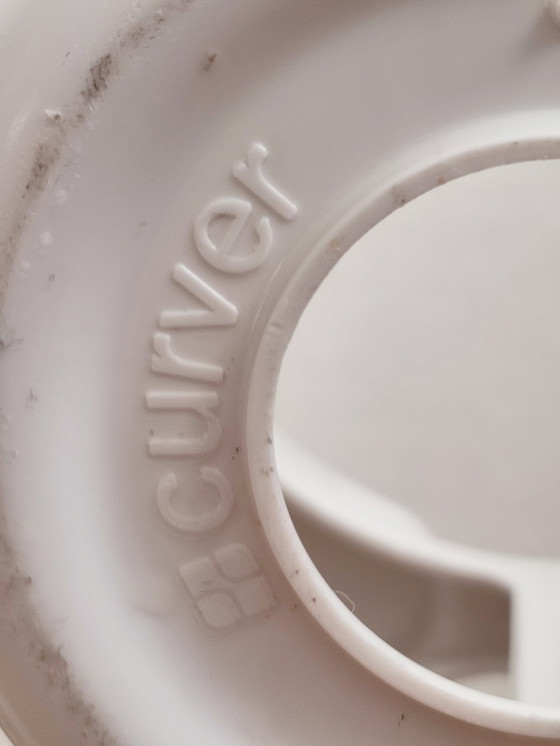 Image 1 of Portabottiglie vintage Curver portabottiglie cestino bianco crema plastica