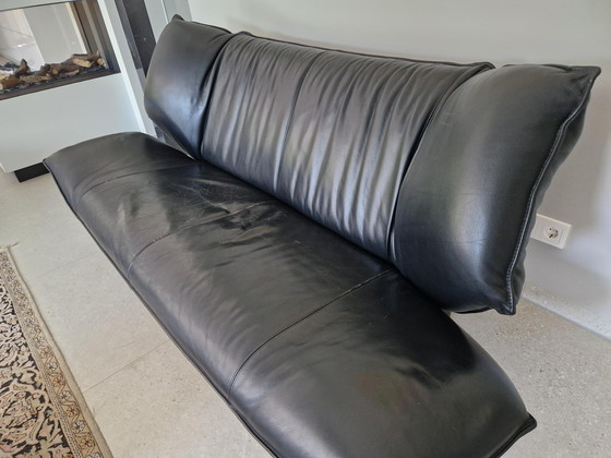 Image 1 of Canapé 2 places Leolux Tango cuir noir Senso