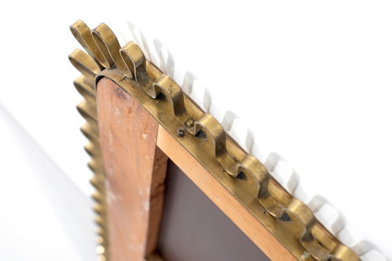 Image 1 of Wandspiegel aus Messing, Italien, 1950er Jahre