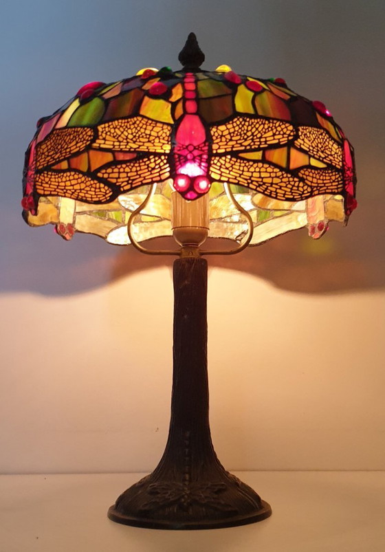 Image 1 of Tiffany table lamp 6 Dragonfly