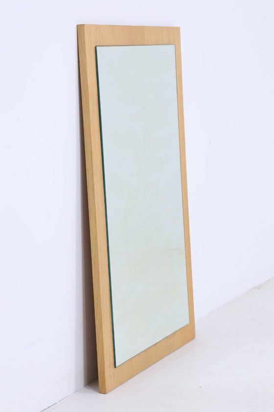 Image 1 of Specchio vintage Hellerau 60s | Mid Century Specchio da appendere Specchio in legno Retro inclinato Vintage #06-08