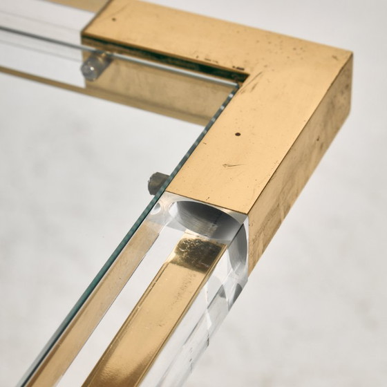 MK10228 Brass And Plexiglass Console Table By Fabian – Metal (photo 12 of 17)