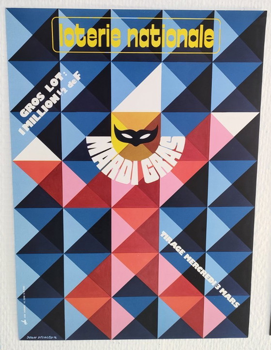 Image 1 of Nueve carteles ilustrados de la lotería nacional francesa de la década de 1970