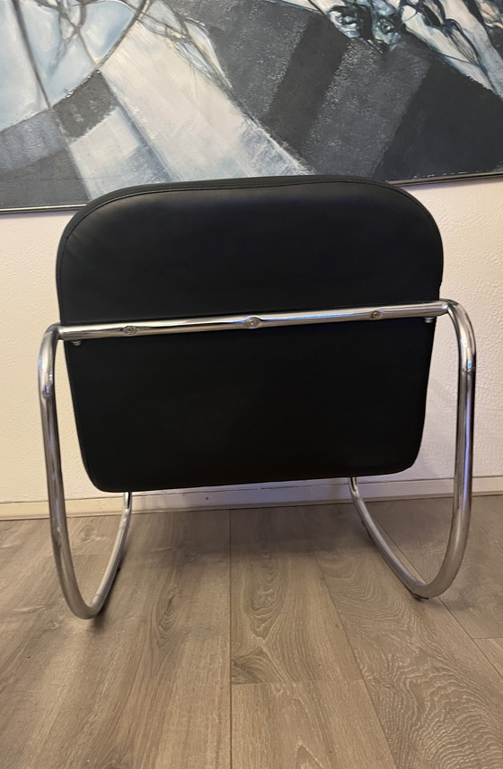 Image 1 of Bauhaus design - rocking chair - black - top condition