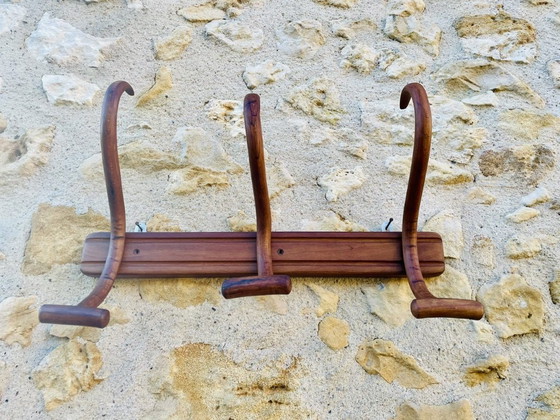 Image 1 of Bugholz, Wandhalterung, Garderobe und Hutständer von Japy Frères, ca. 20er/30er Jahre
