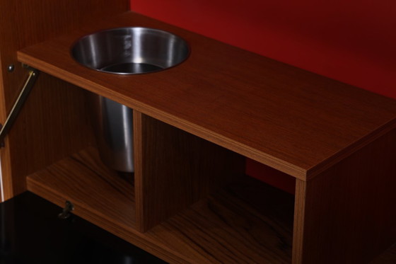 Image 1 of Rare armoire de bar de Johannes Andersen | Mid Century Bar | 60s pliable Vintage Teck Rollbar bois #09-06