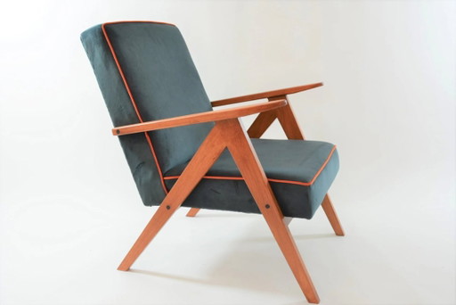 KOMPAS fauteuil, petrolblauw